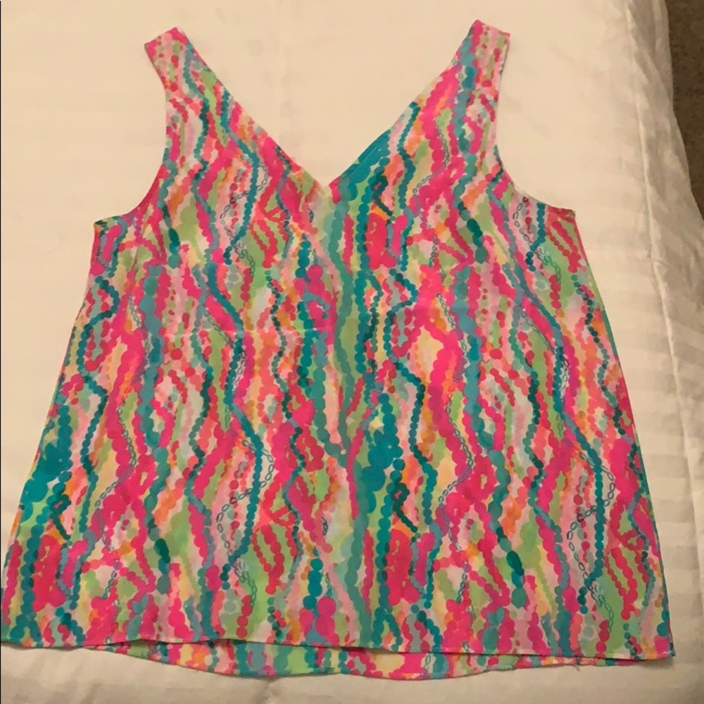 Lilly Pulitzer jewel print silk top